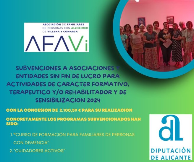 SUBVENCIÓN A ASOCIACIONES Y ENTIDADES SIN FIN DE LUCRO PARA ACTIVIDADES DE CARÁCTER FORMATIVO,TERAPÉUTICO Y/O REHABILITADOR Y DE SENSIBILIZACIÓN 2024