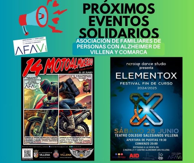 ¡¡PRÓXIMOS EVENTOS SOLIDARIOS EN BENEFICIO DE AFAVI!!