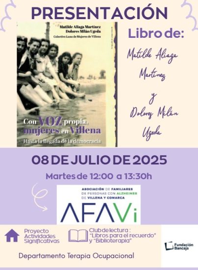 VISITA PRESENTACIÓN LIBRO “CON VOZ PROPIA, MUJERES EN VILLENA, HASTA LA LLEGADA DE LA DEMOCRACIA»