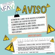 AVISO PARA SOCIOS AFAVI