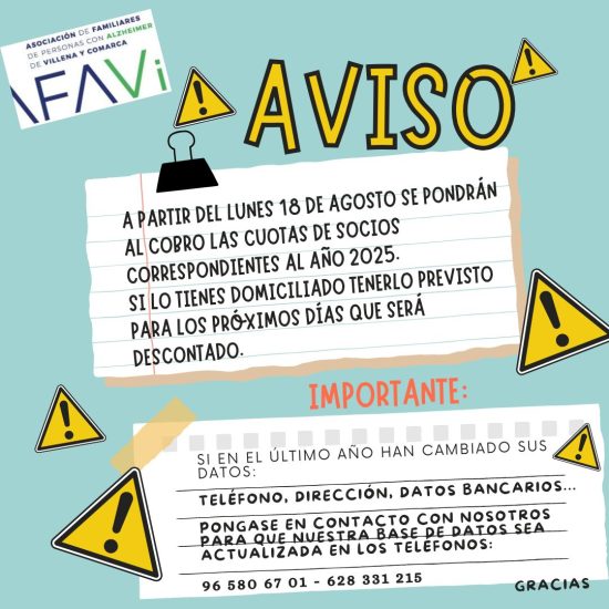 AVISO PARA SOCIOS AFAVI