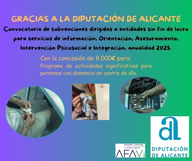 ¡¡MUCHAS GRACIAS DIPUTACIÓN DE ALICANTE!