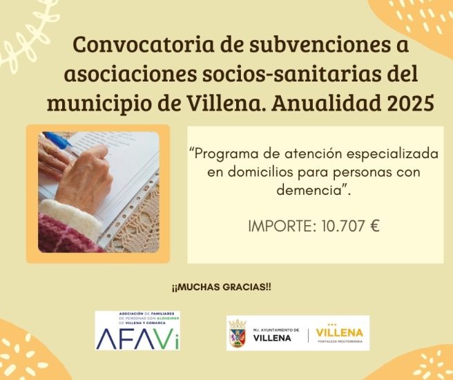 ¡MUCHAS GRACIAS AYUNTAMIENTO DE VILLENA!