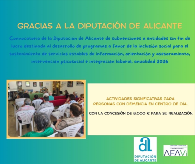 ¡¡MUCHAS GRACIAS DIPUTACION DE ALICANTE!!