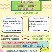 APERTURA DE INSCRIPCIONES TERAPIAS PARA FAMILIARES DE PERSONAS CON ALZHEIMER