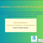 ¡GRACIAS DIPUTACION DE ALICANTE!