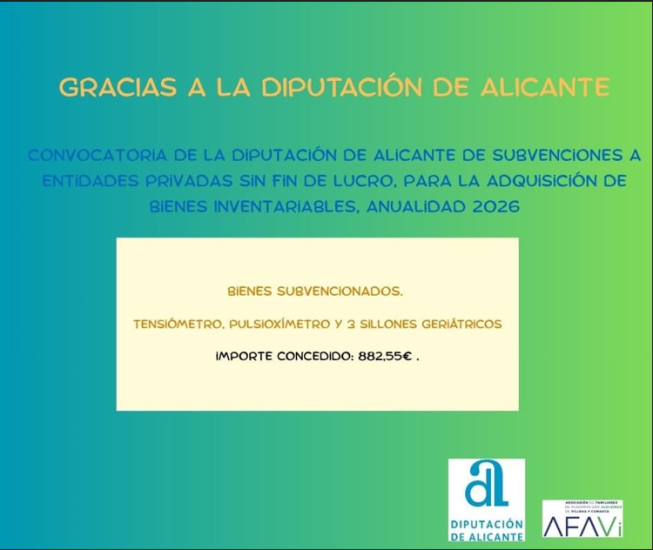 ¡GRACIAS DIPUTACION DE ALICANTE!